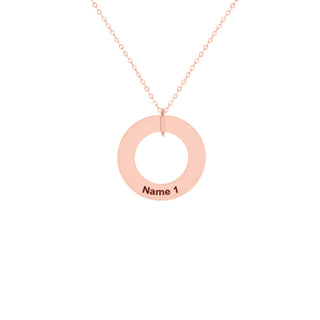 Custom 925 Sterling Silver Circle Necklace