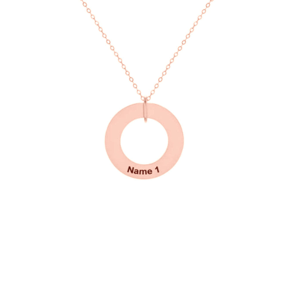Custom 925 Sterling Silver Circle Necklace