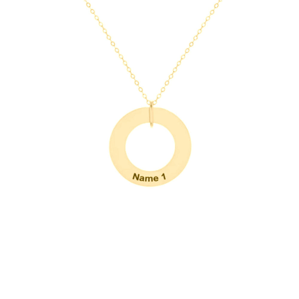 Custom 925 Sterling Silver Circle Necklace