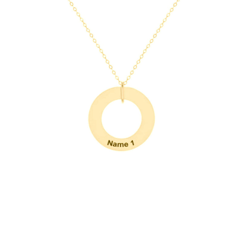 Custom 925 Sterling Silver Circle Necklace