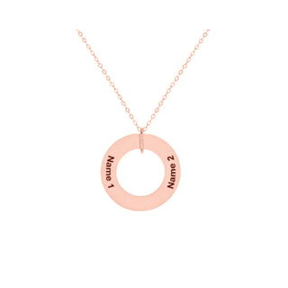 Custom 925 Sterling Silver Circle Necklace