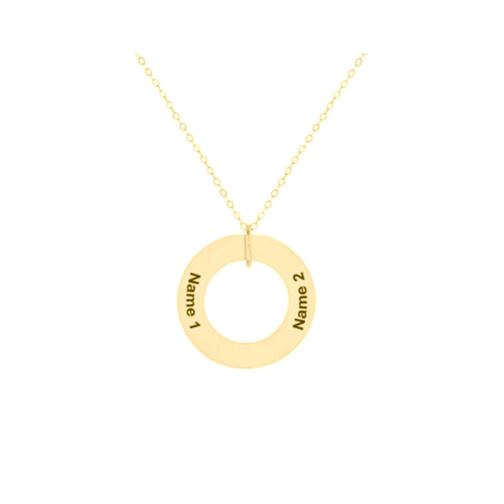 Custom 925 Sterling Silver Circle Necklace