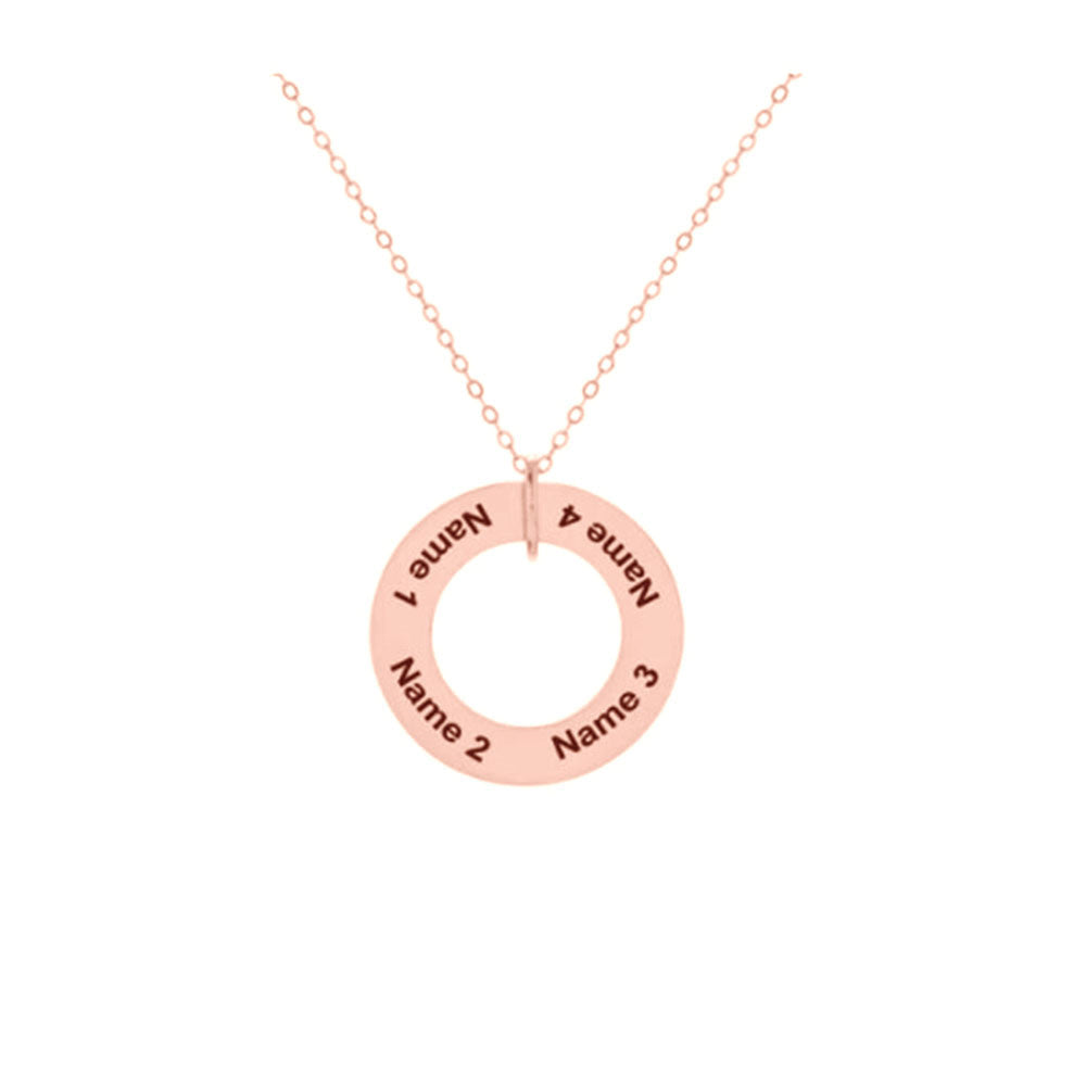 Custom 925 Sterling Silver Circle Necklace