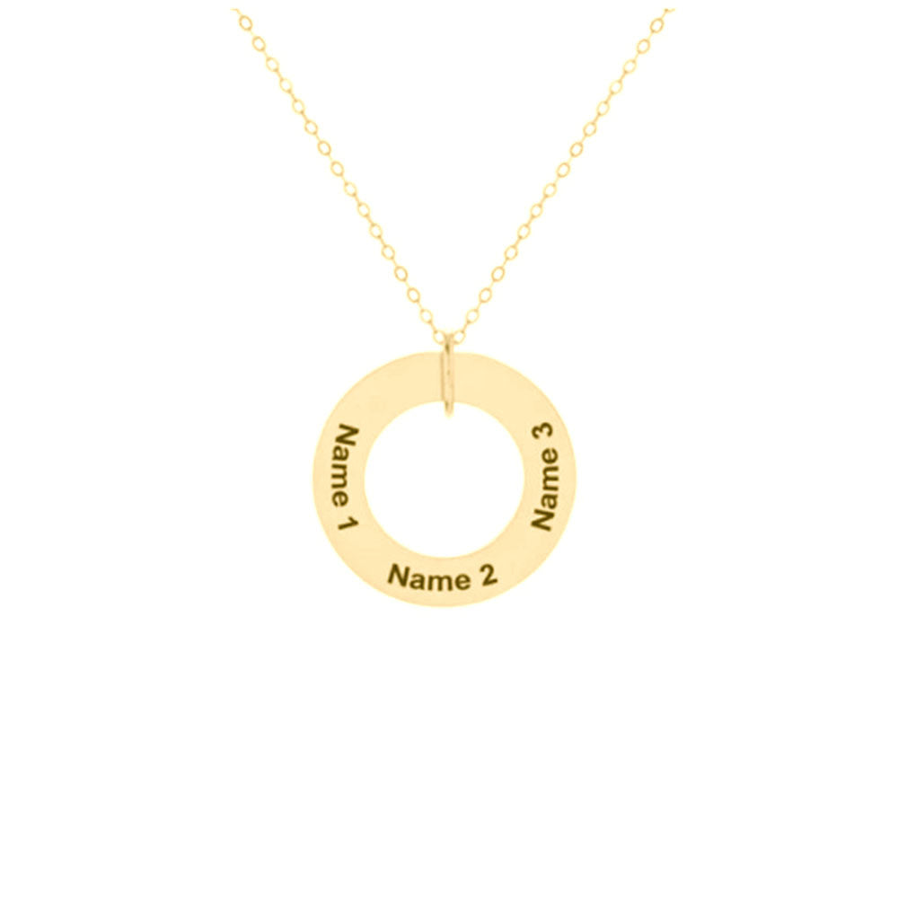 Custom 925 Sterling Silver Circle Necklace