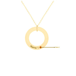 Custom 925 Sterling Silver Circle Necklace