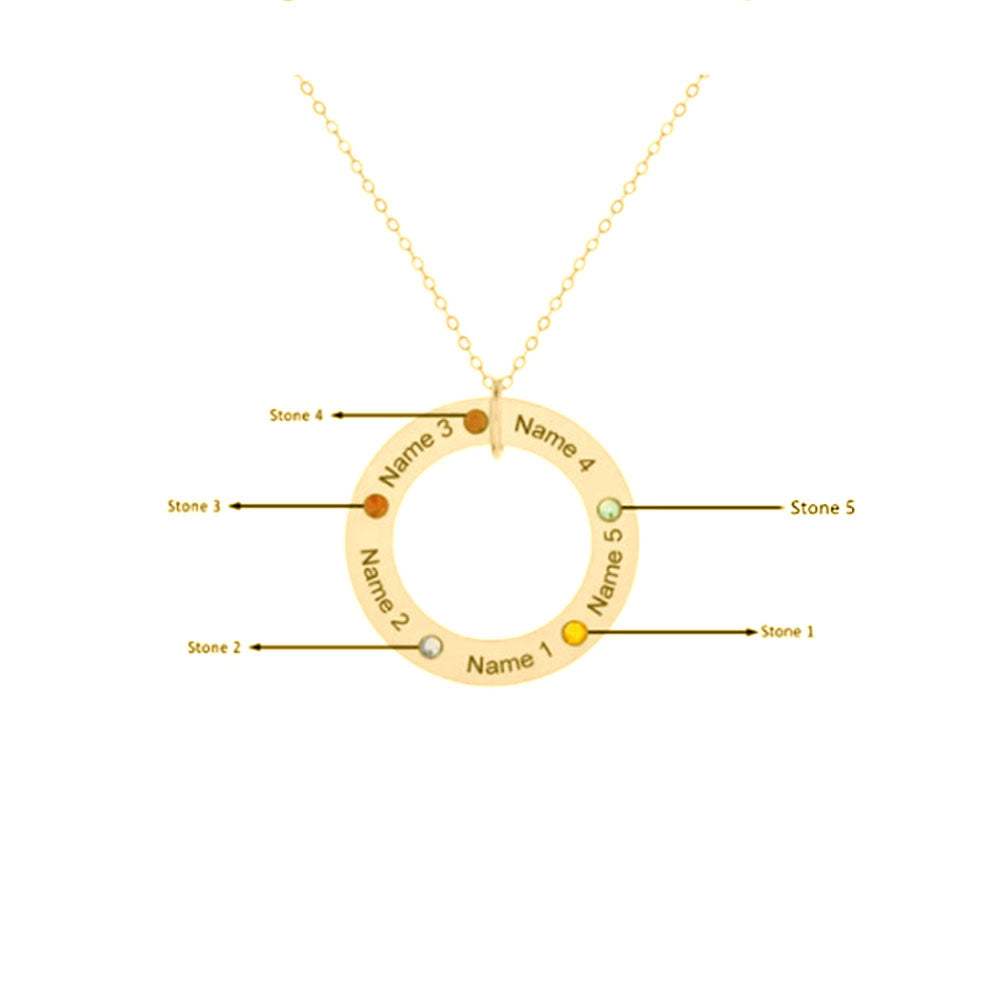 Custom 925 Sterling Silver Circle Necklace