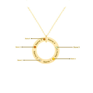 Custom 925 Sterling Silver Circle Necklace