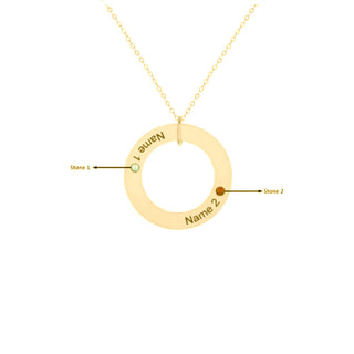 Custom 925 Sterling Silver Circle Necklace