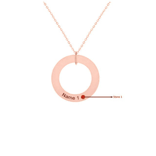 Custom 925 Sterling Silver Circle Necklace
