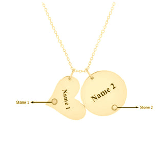 Custom 925 Sterling Silver Heart Necklace