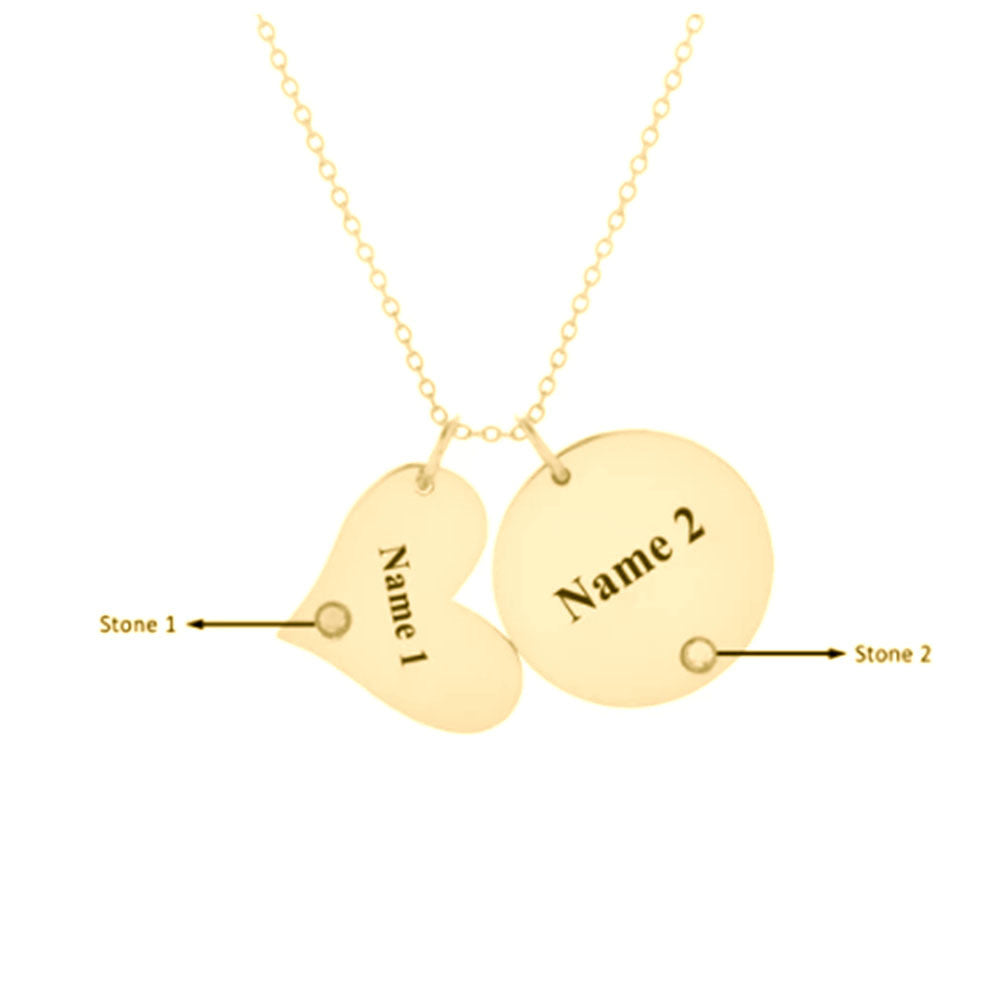 Custom 925 Sterling Silver Heart Necklace