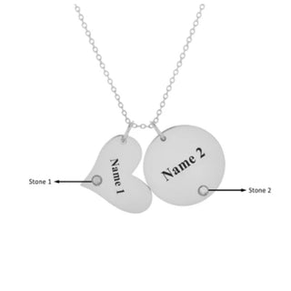 Custom 925 Sterling Silver Heart Necklace