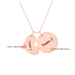 Custom 925 Sterling Silver Heart Necklace