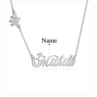 Custom Crown Name Necklace