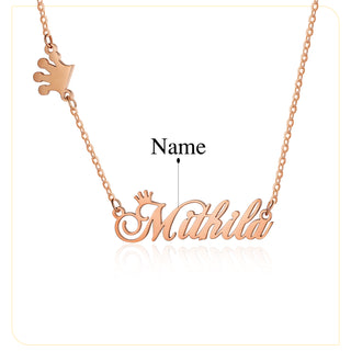 Custom Crown Name Necklace