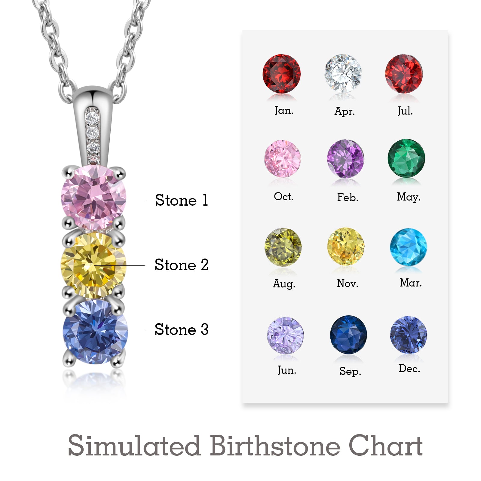 Personalized Birthstone Necklace