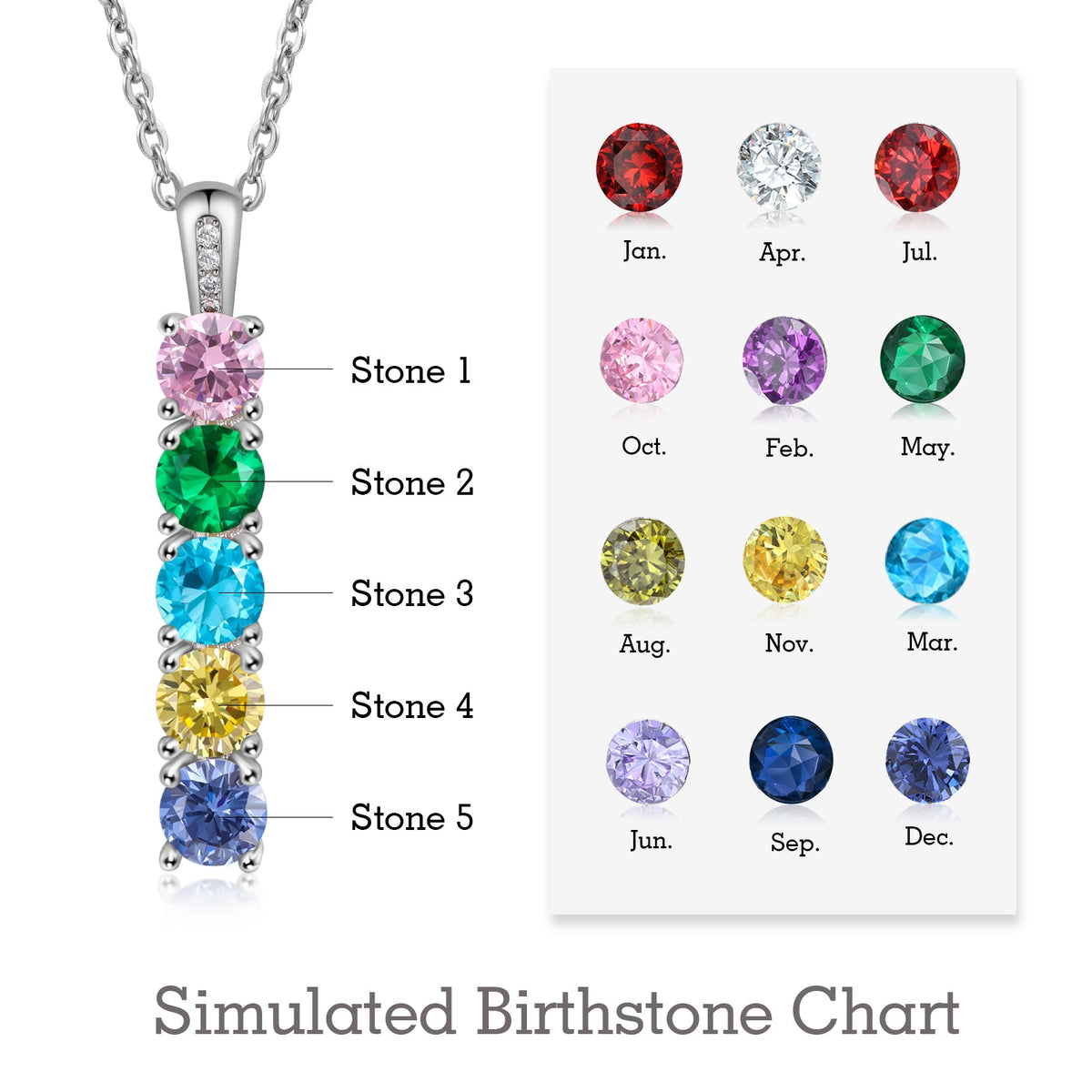 Personalized Birthstone Necklace