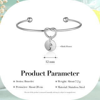 Custom Birthflower Bnagle Bracelet