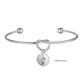 Custom Birthflower Bnagle Bracelet