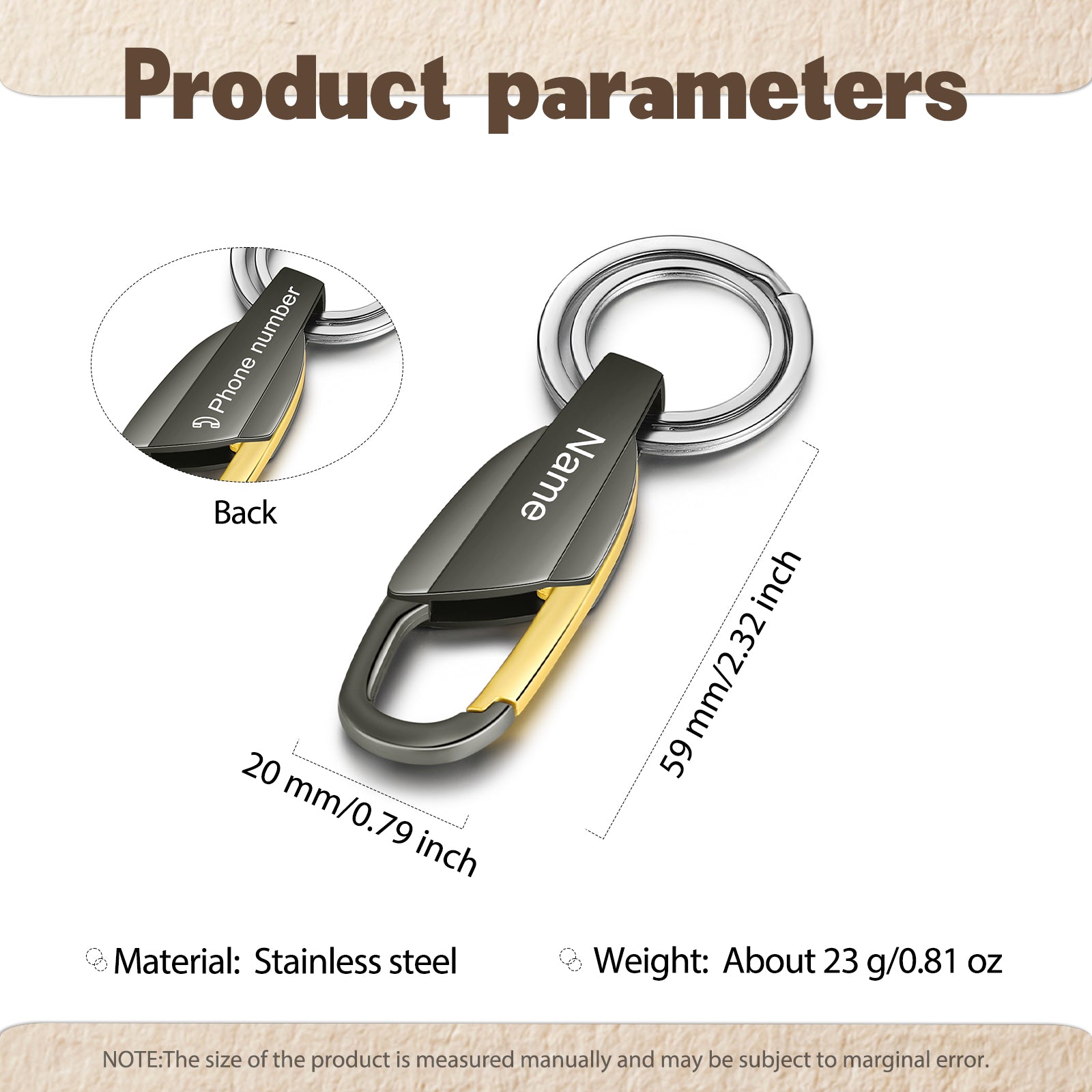 Custom Stainelss Steel Keychain