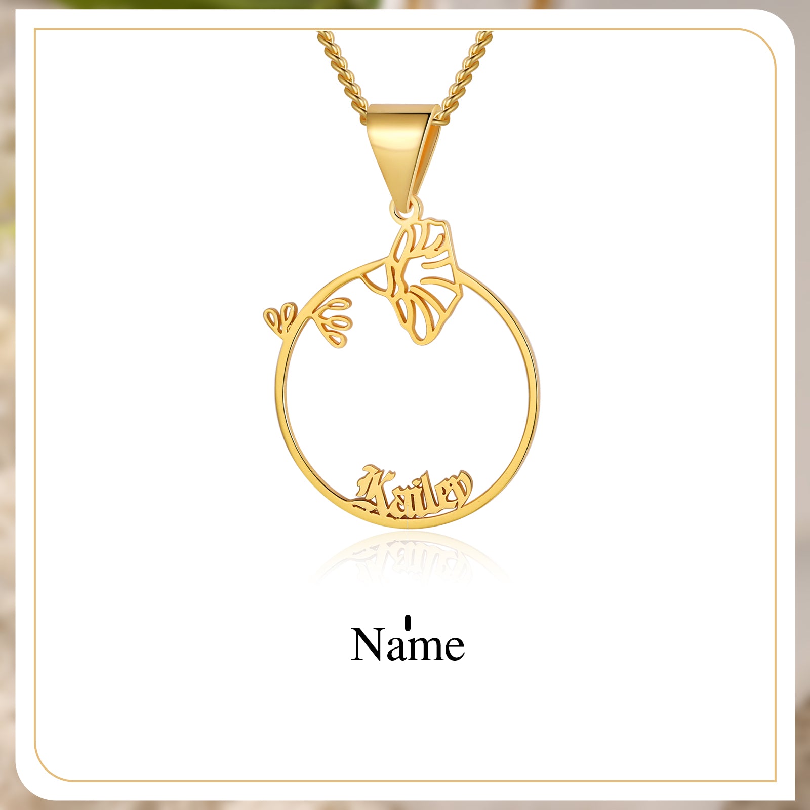 Persoanlized Birthflower Necklace