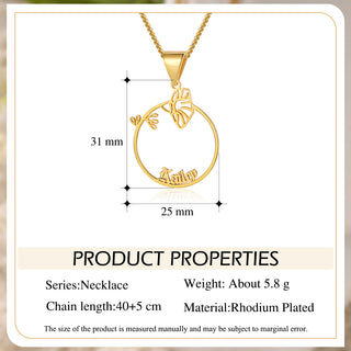 Persoanlized Birthflower Necklace
