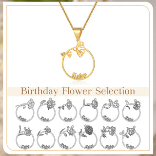 Persoanlized Birthflower Necklace
