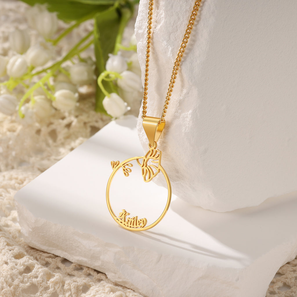 Persoanlized Birthflower Necklace
