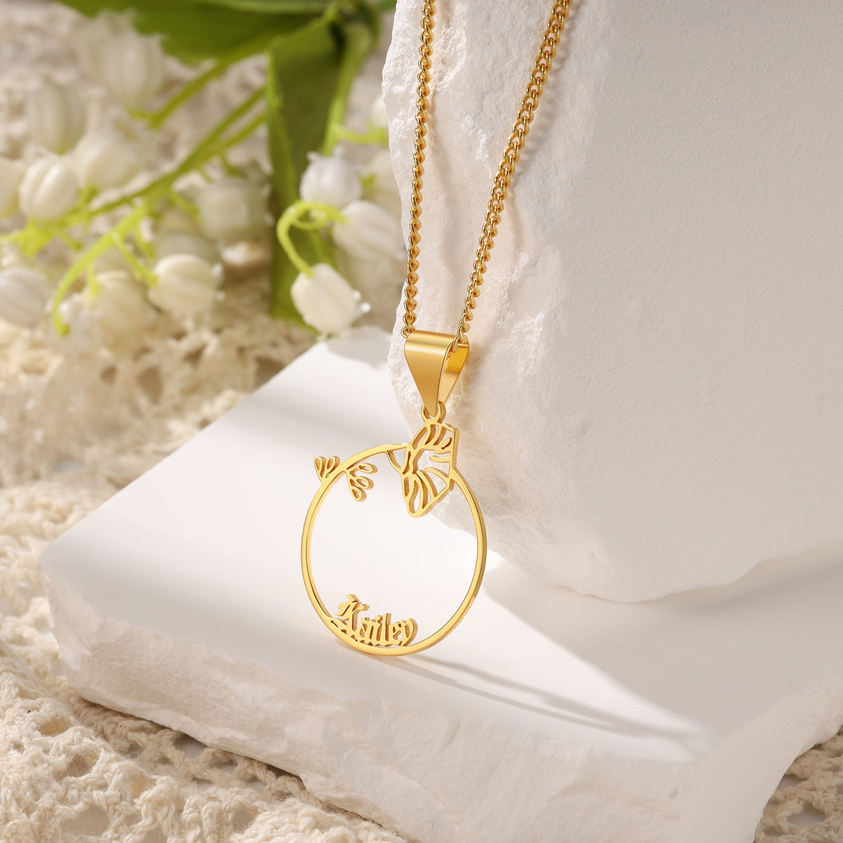 Persoanlized Birthflower Necklace