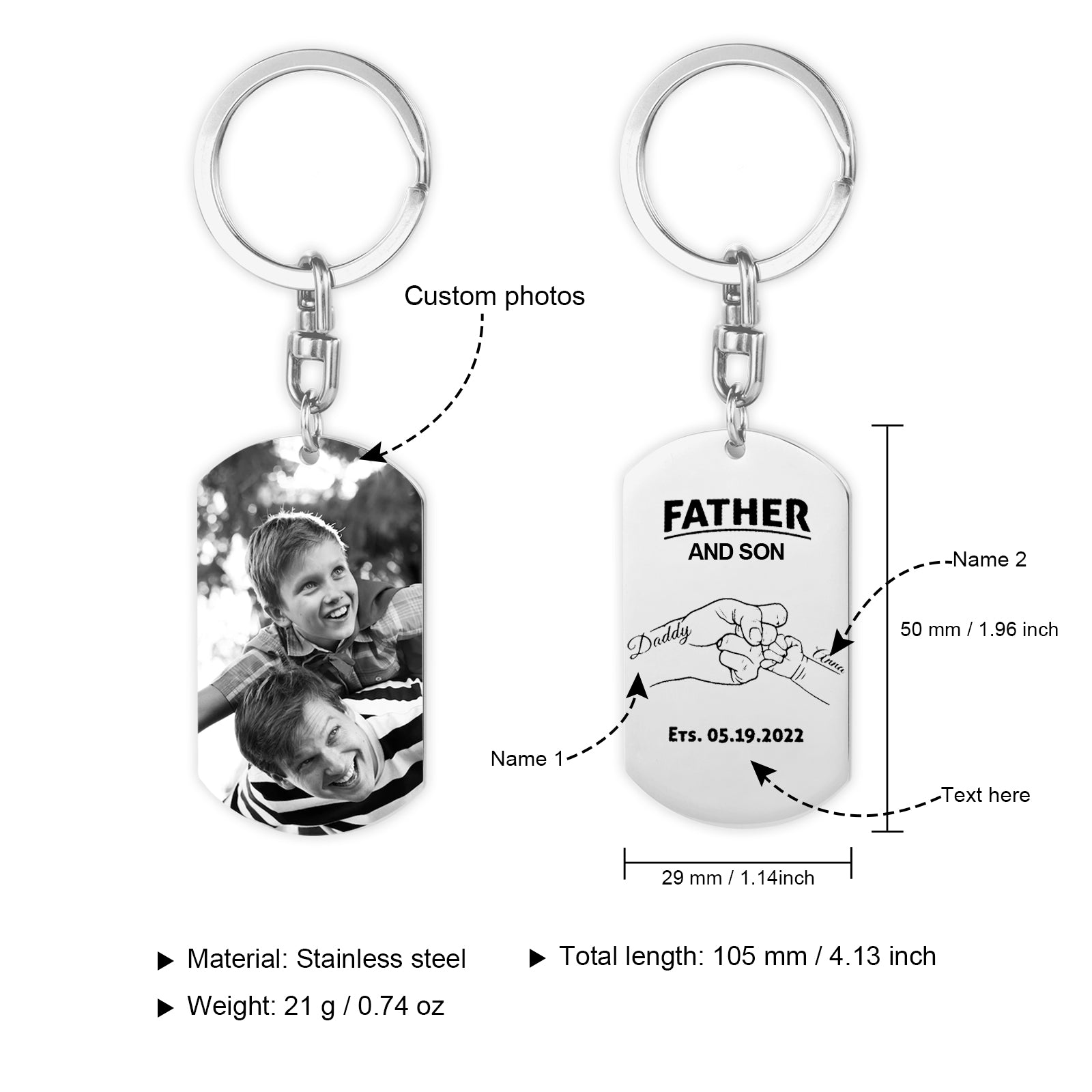 Custom Photo Keychain