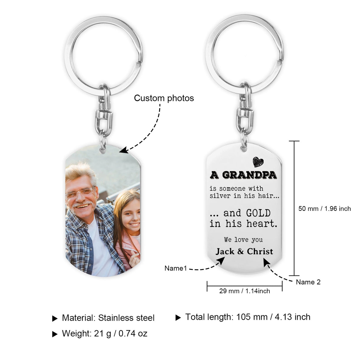 Custom Photo Keychain