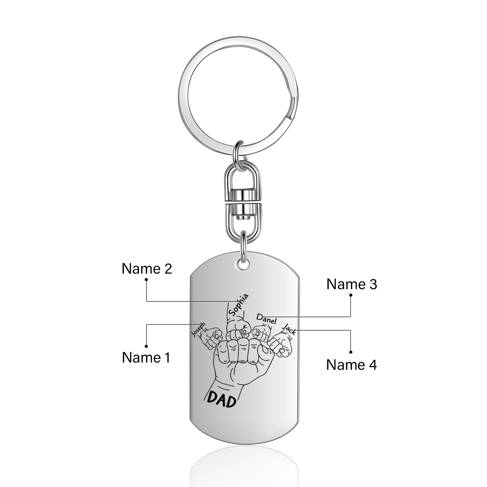 Custom Stainelss Steel Photo Keychain