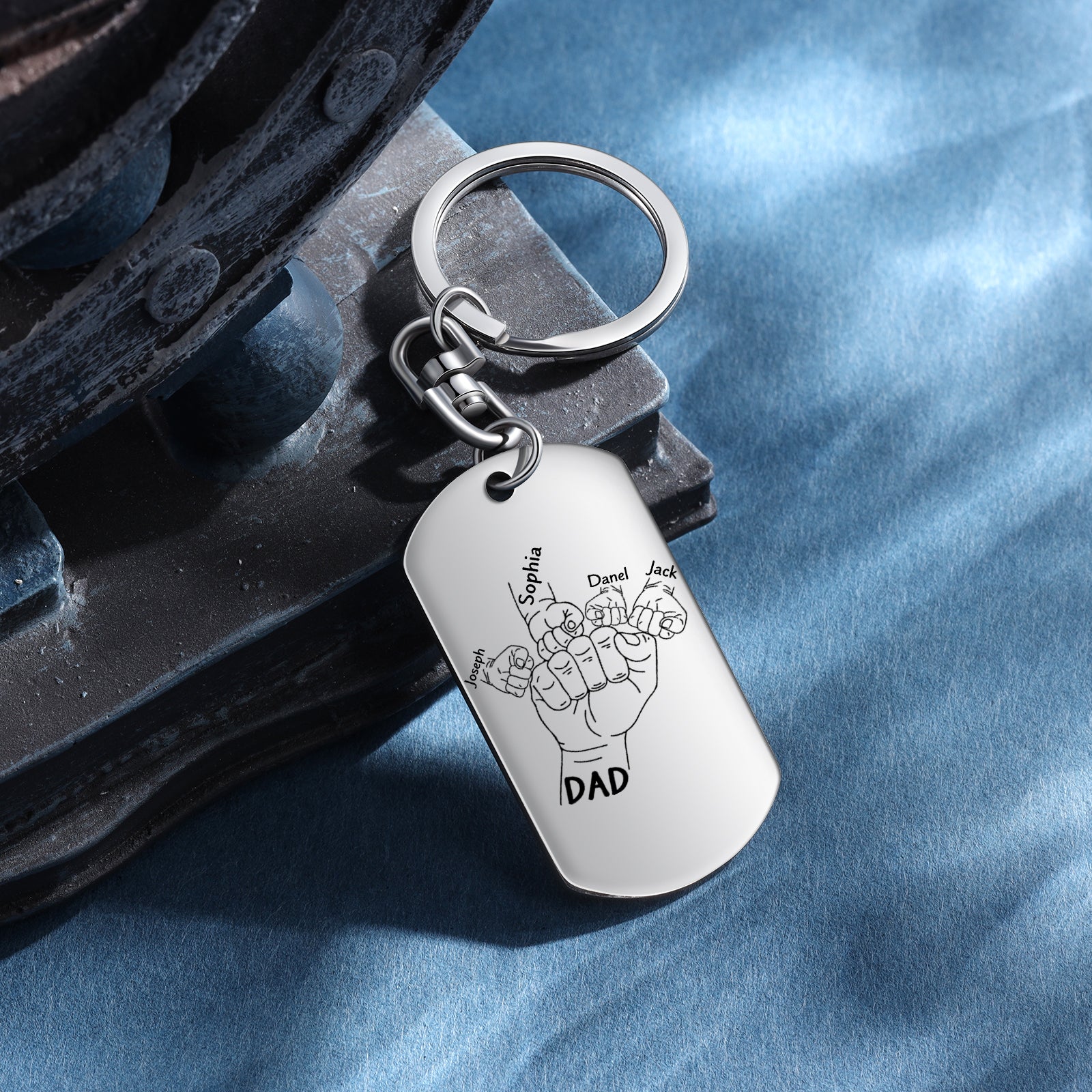 Custom Stainelss Steel Photo Keychain