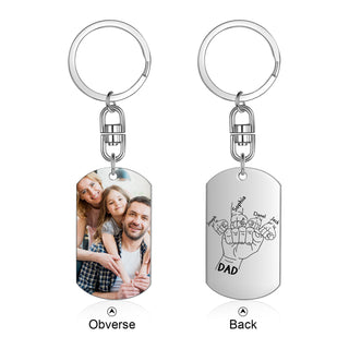 Custom Stainelss Steel Photo Keychain