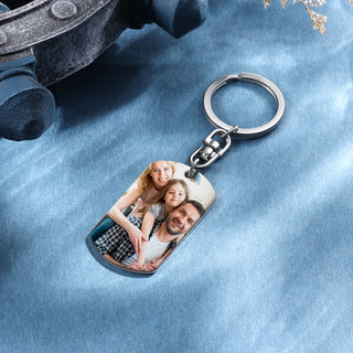 Custom Stainelss Steel Photo Keychain