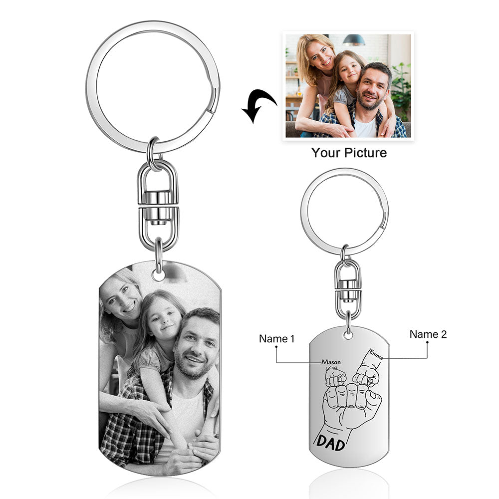 Custom Stainelss Steel Photo Keychain