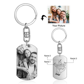 Custom Stainelss Steel Photo Keychain