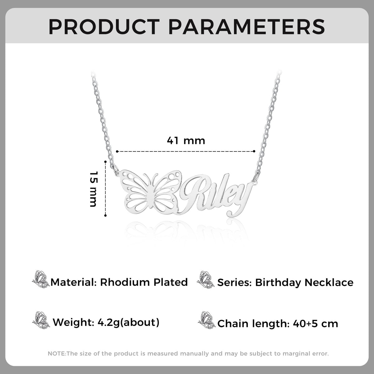 Custom Butterfly Name Necklace