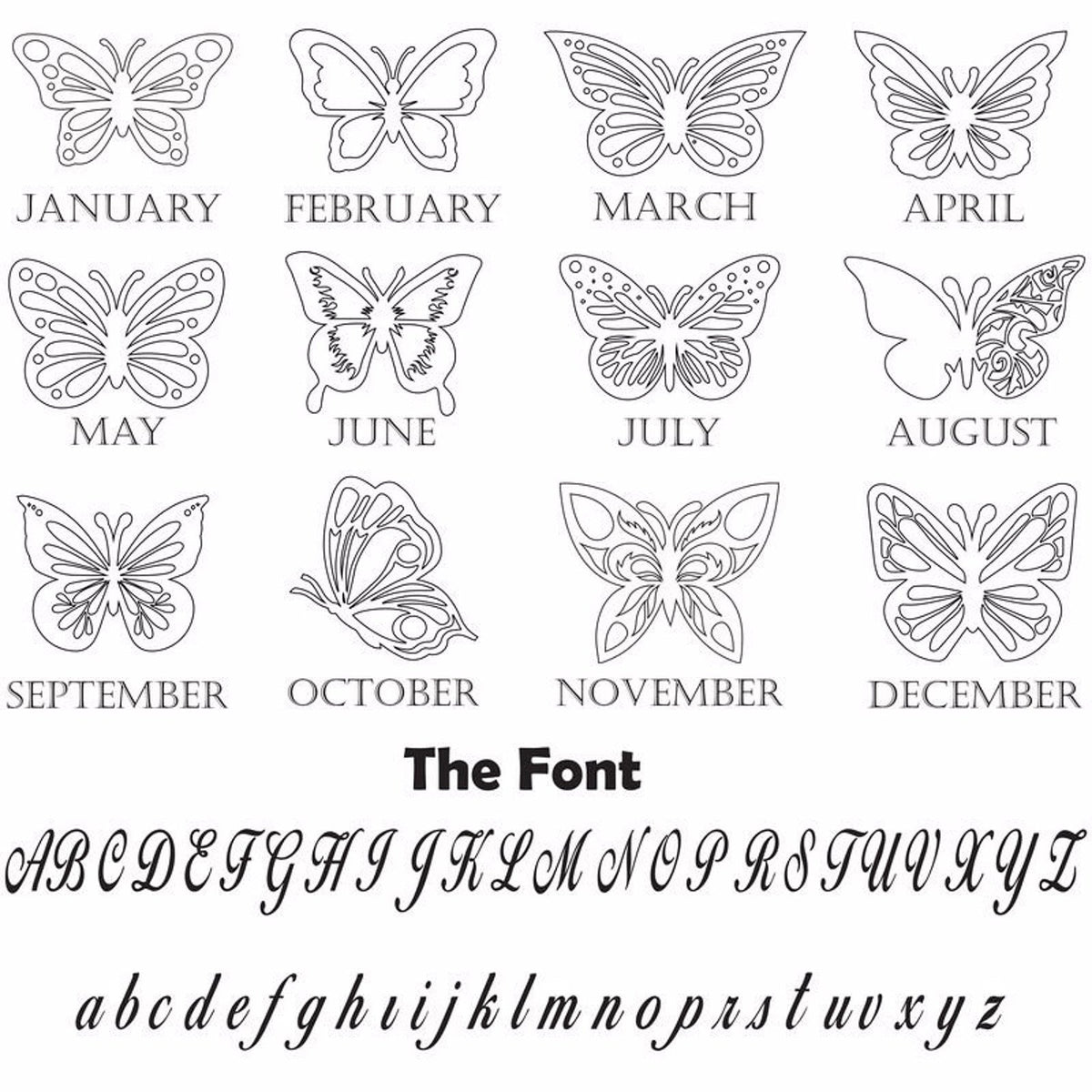 Custom Butterfly Name Necklace