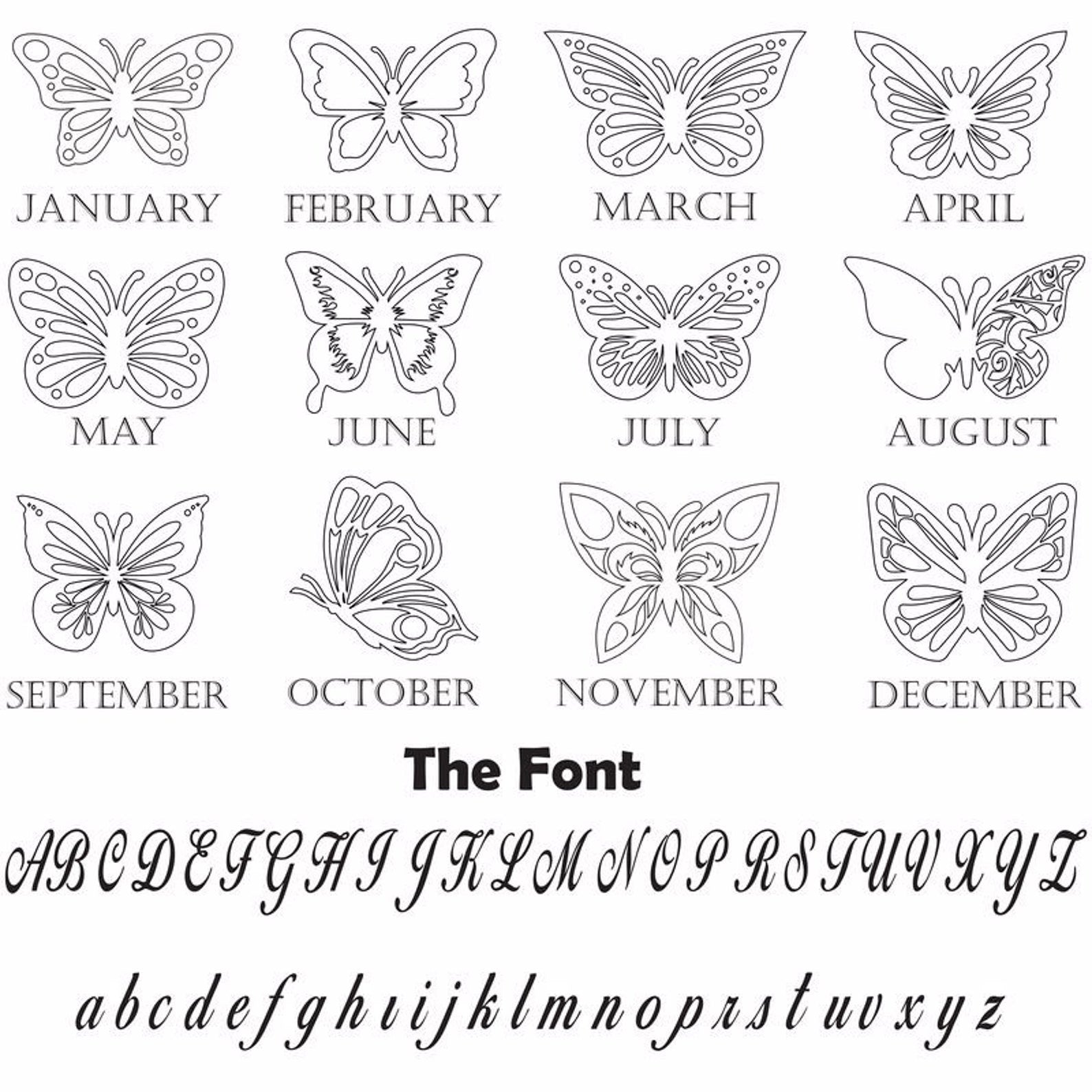 Custom Butterfly Name Necklace