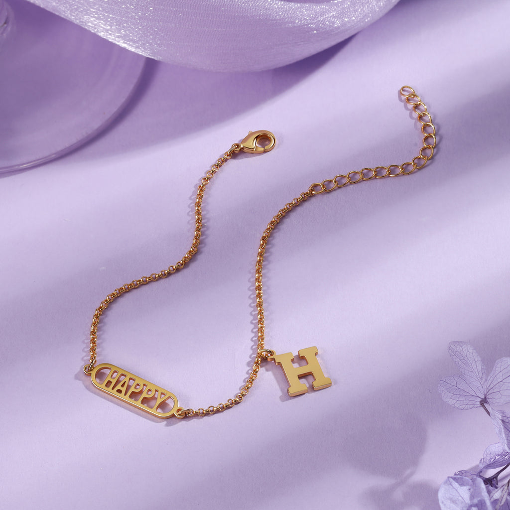 Custom Letter Anklet