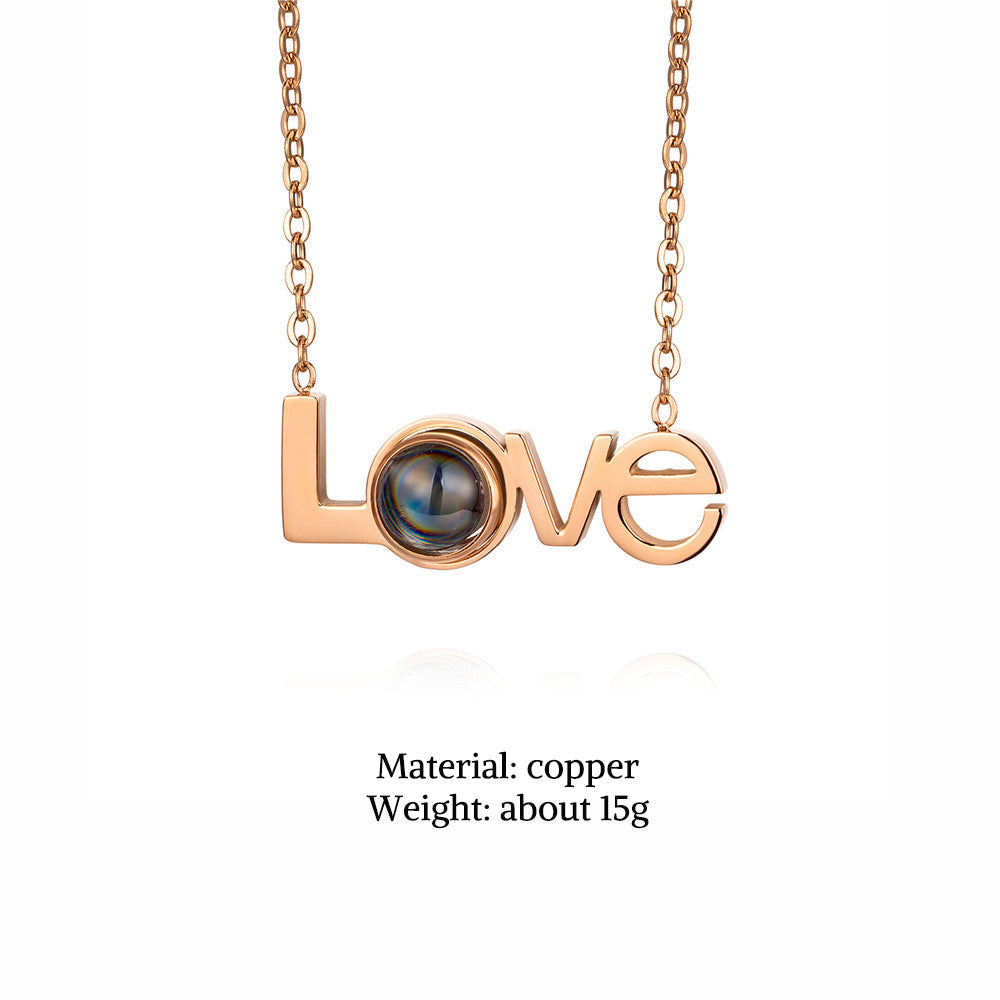 Custom Photo Love Projection Necklace