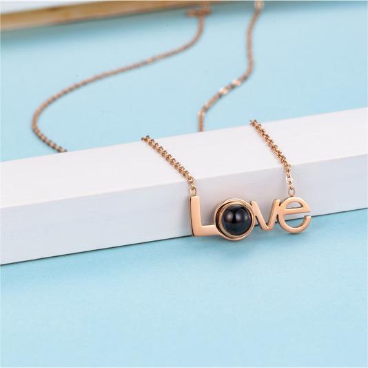 Custom Photo Love Projection Necklace