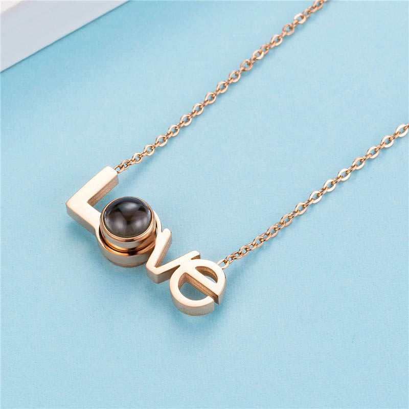 Custom Photo Love Projection Necklace