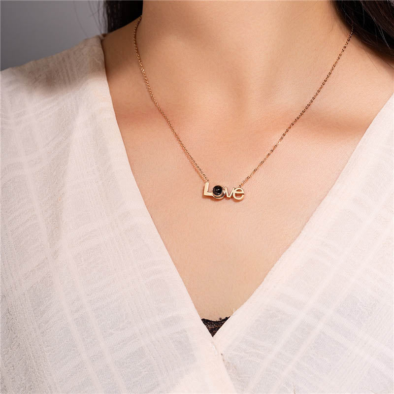 Custom Photo Love Projection Necklace