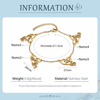 Custom Name Heart Anklet
