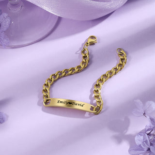 Custom Stainless Steel Couple Bracelet