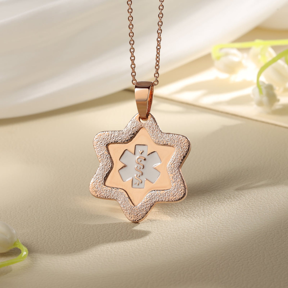 Custom Name Medical Star Necklace