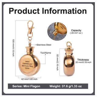 Custom Stainless Steel Mini Flagon