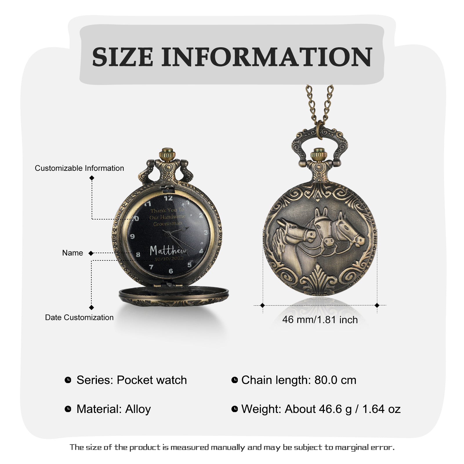 Custom Name Pocket Watch